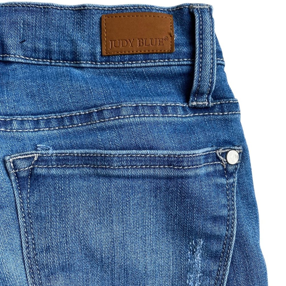 Judy Blue Destroyed Distressed Slim Skinny 90s Y2K Grunge Jeans JB8261MD-3/26 - Picture 13 of 16